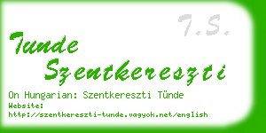 tunde szentkereszti business card