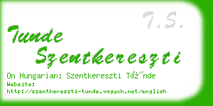 tunde szentkereszti business card